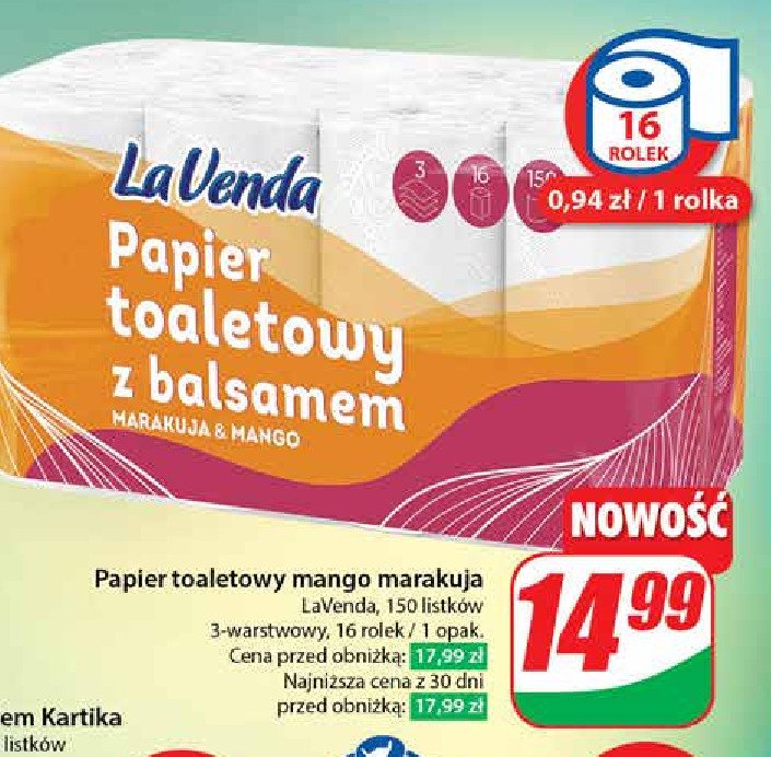 Papier toaletowy marakuja & mango Lavenda promocja