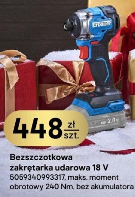 Zakrętarka udarowa bezszczotkowa Erbauer 18V 5059340993317 promocja w Castorama