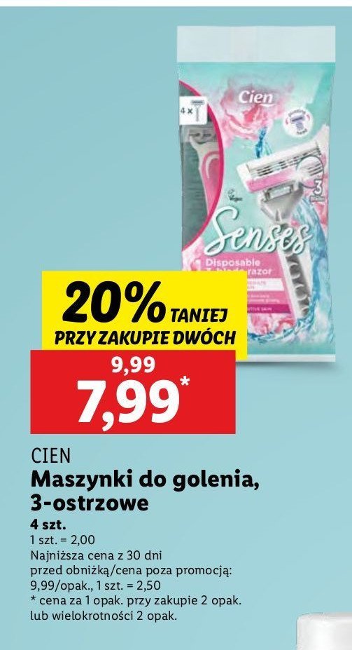 Maszynki Cien senses promocja