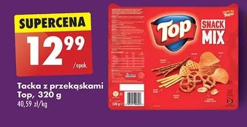 Tacka z przekąskami Top chips sticks Top (biedronka) promocja