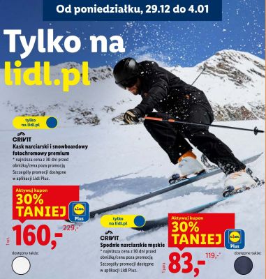Spodnie narciarskie męskie CRIVIT promocja w Lidl