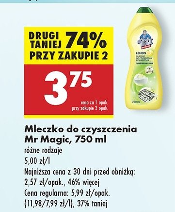 Mleczko do czyszczenia lemon Mr magic promocja w Biedronka