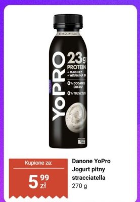 Jogurt pitny YoPro stracciatella promocja w Biedronka