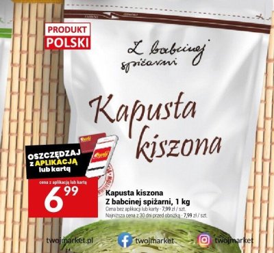 Kapusta kiszona Z babcinej spiżarni, 1 kg promocja w Twój Market