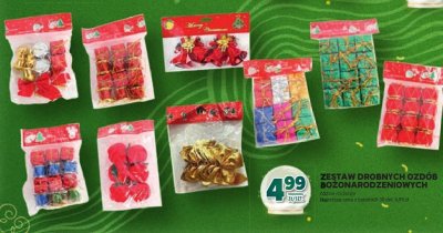 Zestaw drobnych ozdób bożonarodzeniowych promocja w Stokrotka