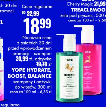 Odżywka do włosów z humektantami lśniące i pod kontrolą Yope hydrate my hair promocja