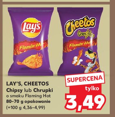 Chrupki flamin hot Cheetos crunchos promocja