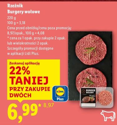 Burgery wołowe promocja w Lidl
