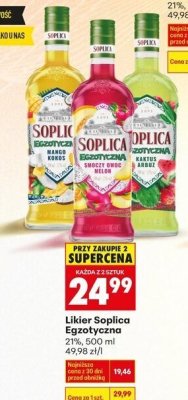Likier Soplica Egzotyczna: smoczy owoc-melon 21% 500 ml promocja w Biedronka