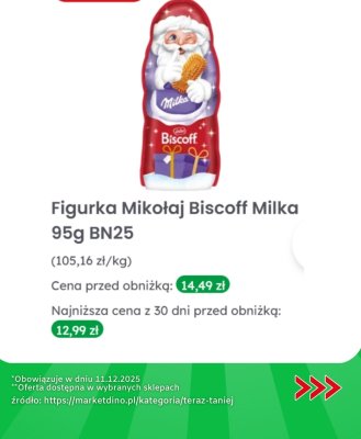 Figurka Mikołaj Biscoff  promocja w Dino