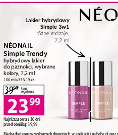Lakier hybrydowy one step color 807597 trendy NEONAIL SIMPLE promocja
