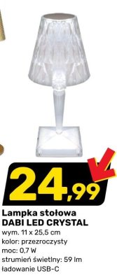 Lampka stołowa DABI LED CRYSTAL promocja w Bricomarche