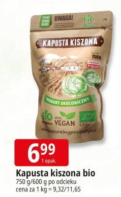 Kapusta kiszona bio All seasons promocja w Leclerc