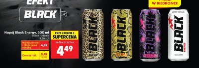 Napój energetyczny Black Energy Classic Zero Sugar, 500 ml promocja w Biedronka