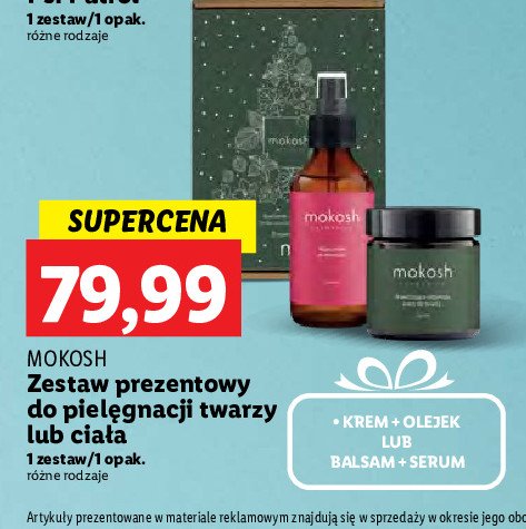 Zestaw w pudełku masło do ciała 120 ml + lotion 100 ml MOKOSH ZESTAW promocja