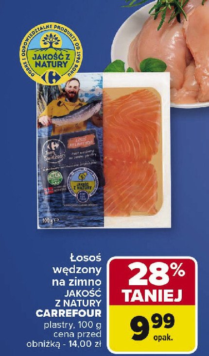 Łosoś atlantycki wędzony Carrefour targ świeżości promocja