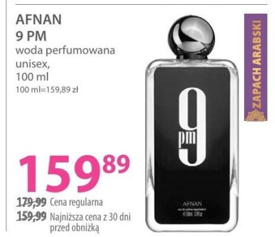 Woda perfumowana AFNAN 9 PM unisex promocja w Hebe