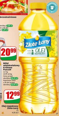 Miód wielokwiatowy Królowa Pszczół 1,5 kg promocja w Dino