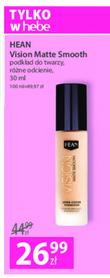 Podkład matująco-wygładzający 803 Hean vision matte smooth Hean cosmetics promocja