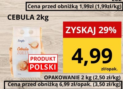 Cebula żółta 2kg promocja w Supeco