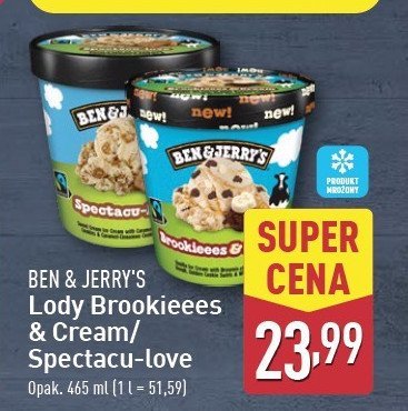 Lody brookieees & cream Ben & jerry's promocja w Aldi