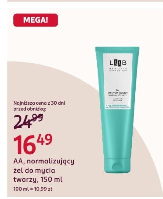 Żel do mycia twarzy AA, normalizujący promocja w Rossmann