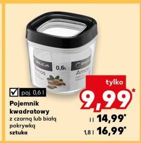 Pojemnik kwadratowy 1 l z białą pokrywką Galicja promocja w Kaufland