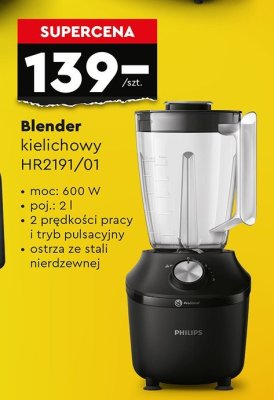 Blender kielichowy Philips HR2191/01 promocja w Biedronka
