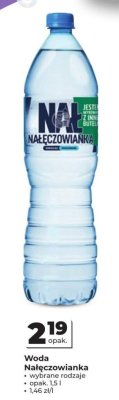 Woda Nałęczowianka wybrane rodzaje promocja w Odido