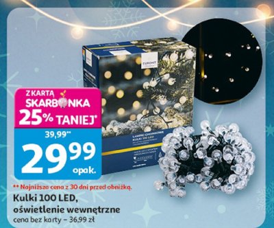 Kulki 100 LED oświetlenie wewnętrzne promocja w Auchan