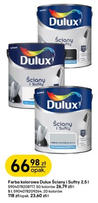 Farba kolorowa Dulux Ściany i Sufity 2,5 l promocja w Castorama