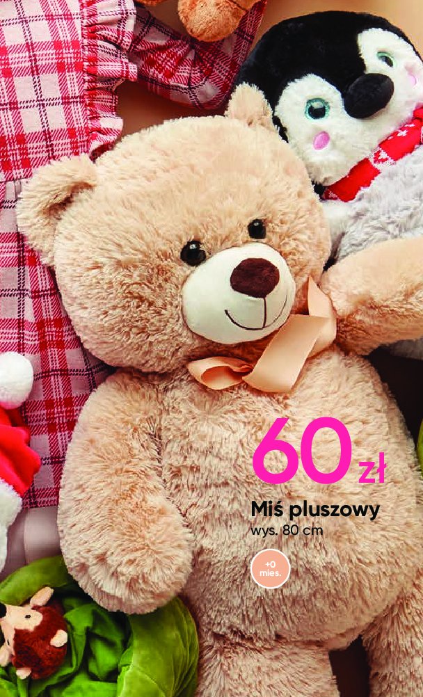 Miś pluszowy 80 cm promocja w Pepco