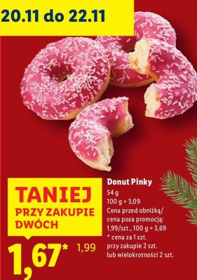 Donut Pinky pączek promocja w Lidl