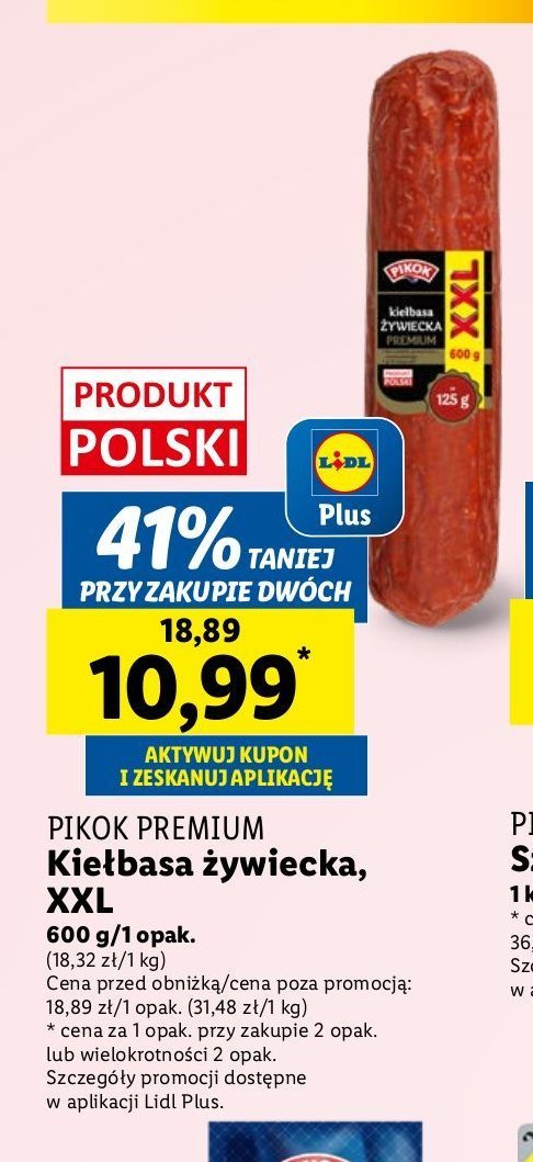 Kiełbasa  żywiecka Pikok promocja