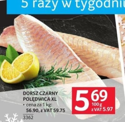 Dorsz czarny polędwica promocja w Selgros