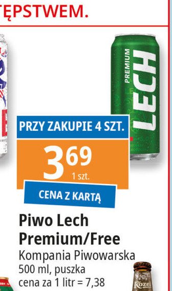 Piwo Lech free promocja w Leclerc