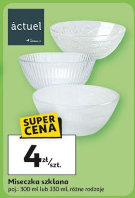 Miseczka szklana poj.: 300 ml lub 330 ml, różne rodzaje promocja w Auchan