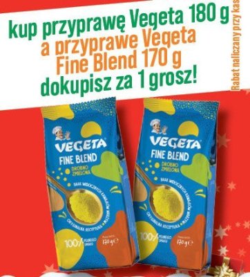 Przyprawa Vegeta 180 g + Przyprawa Vegeta Fine Blend 170 g promocja w TOPAZ