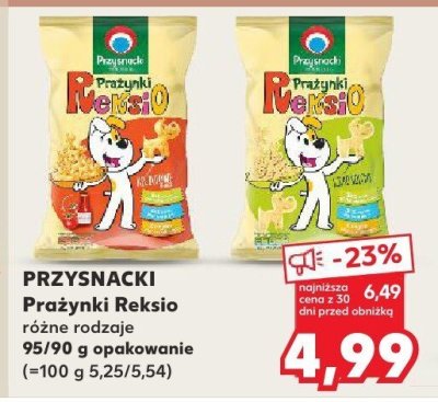 Prażynki Reksio różne rodzaje promocja w Kaufland