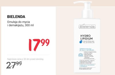 Emulsja do mycia i demakijażu 300ml BIELENDA promocja w Rossmann