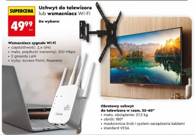 Uchwyt do telewizora Setty promocja w Biedronka