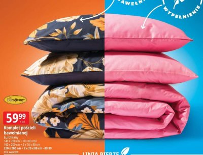 Komplet pościeli bawełnianej minnie 140 x 200 cm + 70 x 80 cm promocja w Leclerc