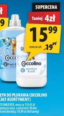 Płyn do płukania Coccolino (cały asortyment) promocja w Arhelan