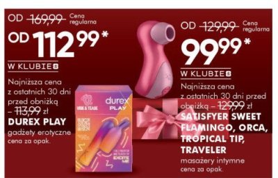 Masażer intymny SATISFYER SWEET FLAMINGO, ORCA, TROPICAL TIP, TRAVELER promocja w Super-Pharm