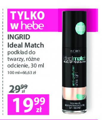 Podkład 400 Ingrid ideal match Ingrid cosmetics promocja