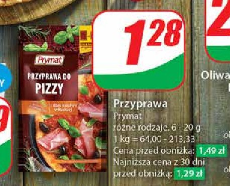 Przyprawa do pizzy Prymat promocja