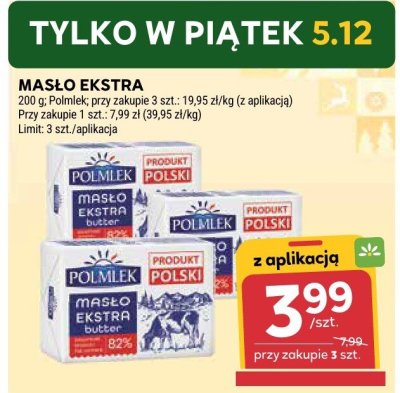 Masło Ekstra Polmlek promocja w Stokrotka