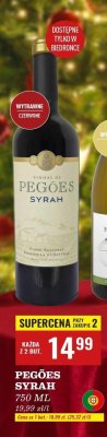 Wino Pegões Syrah 750ml promocja w Biedronka