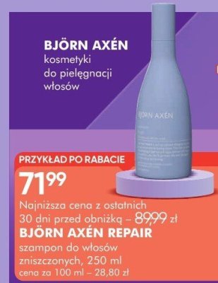 Szampon do włosów Björn Axén Repair promocja w Super-Pharm