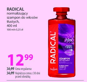 Szampon normalizujący do włosów przetłuszczających się Radical promocja w Hebe